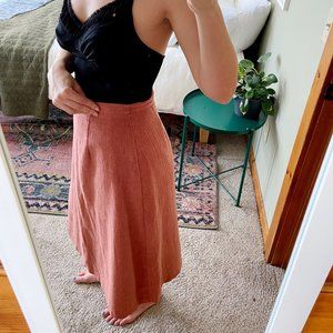 Vintage Linen Wrap Skirt